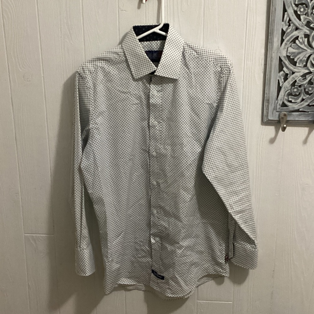 English Laundry Monochrome Checkered Dress Shirt